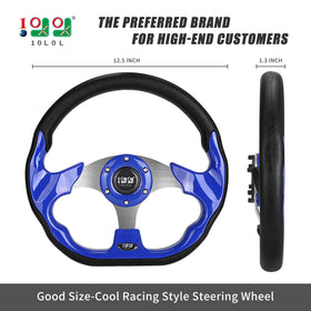 10L0L ergonomic edge steering wheel improves grip and driving comfort.