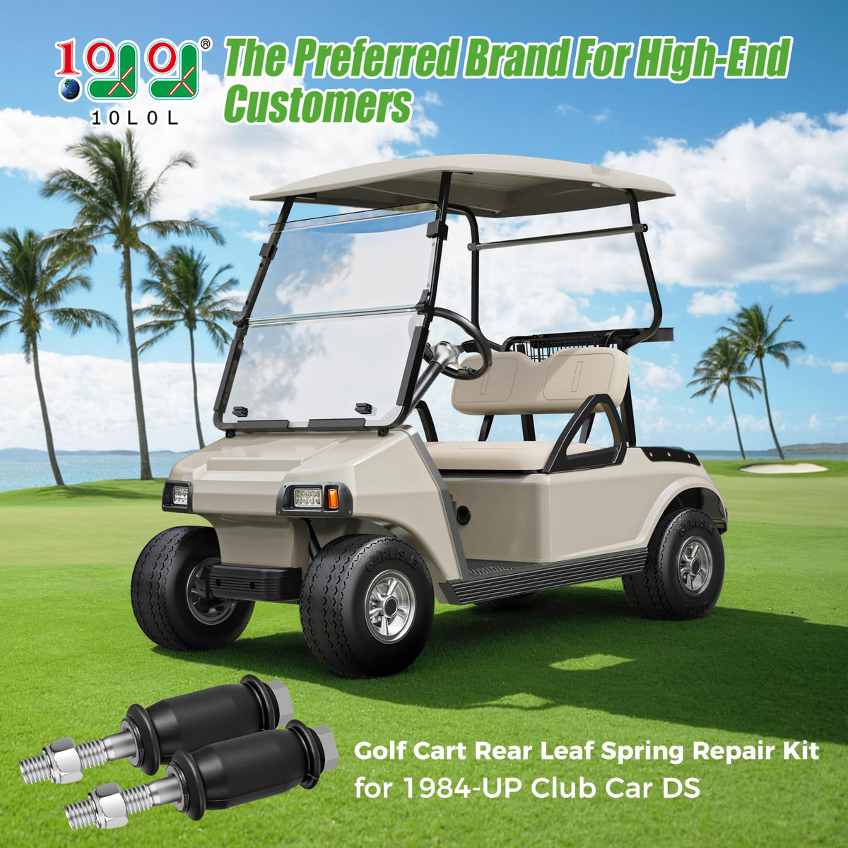 10L0L extended rear shackle parts reduce rear-end sag under load