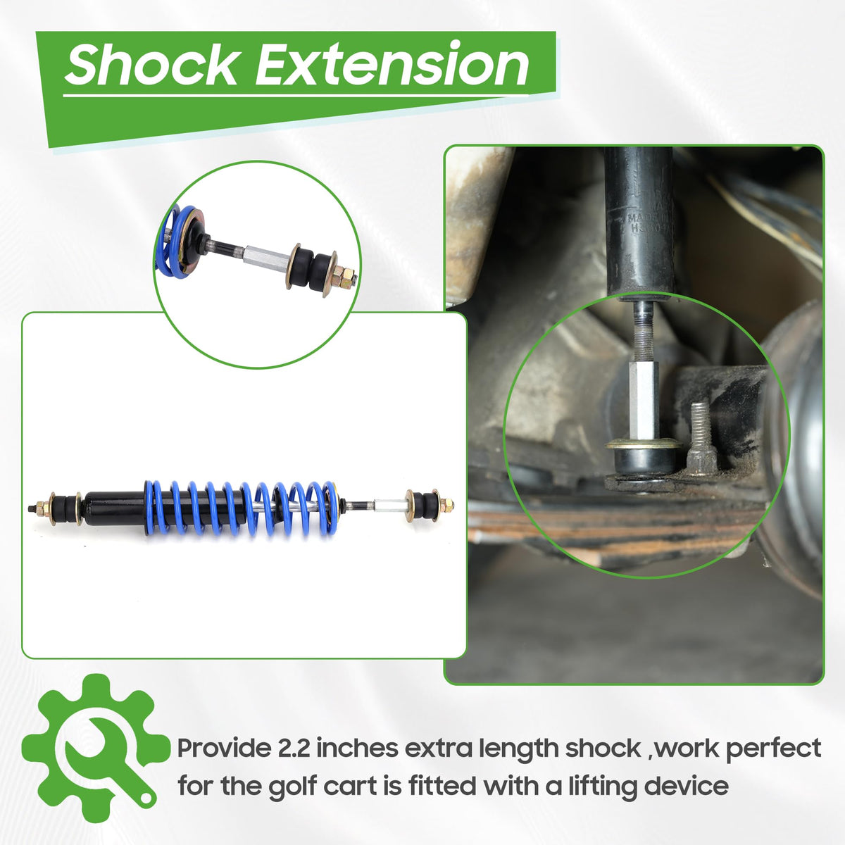 Close-up of 10L0L extension rod M10 thread for reliable attachment