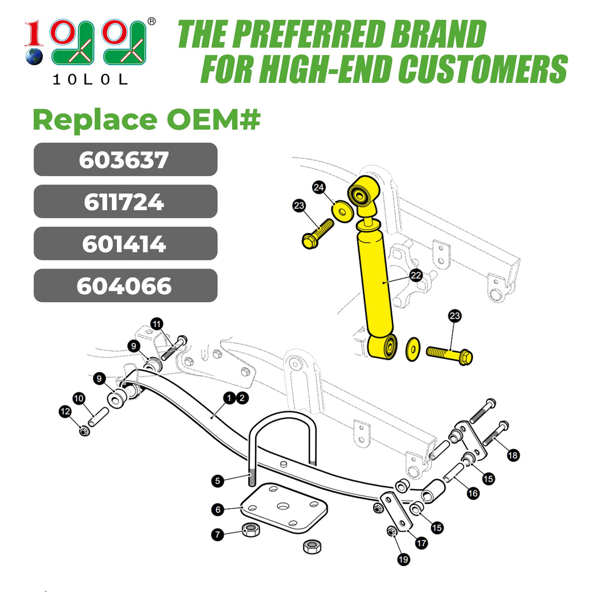 10L0L EZGO 2Five rear shocks 2 pack improving stability on rough terrain