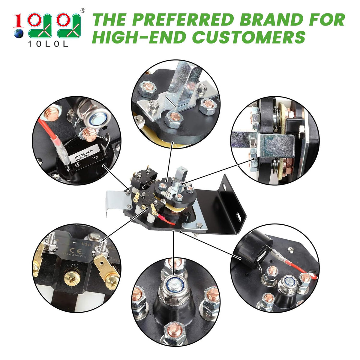 10L0L EZGO 36V switch installed on golf cart showing proper fit
