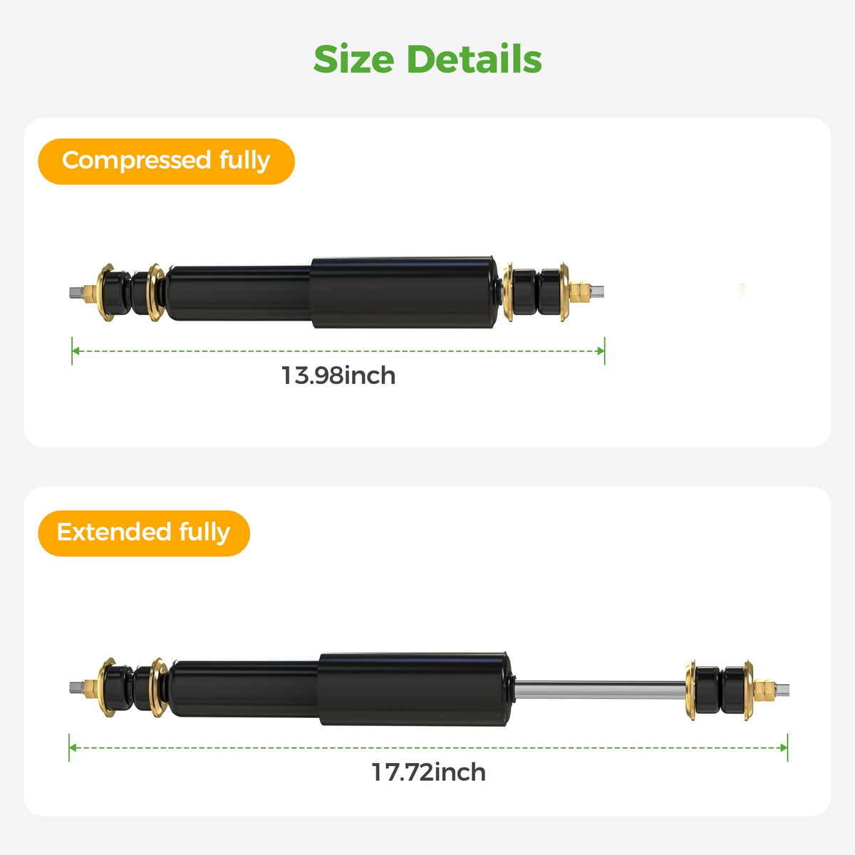 10L0L EZGO 4-pack shocks kit enables balanced front and rear suspension