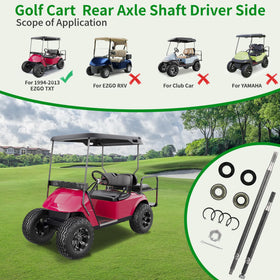 Axle kit assembly guide image showing installation steps.