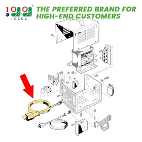 10L0L EZGO Club Car compatible charger cord ready for model connections.