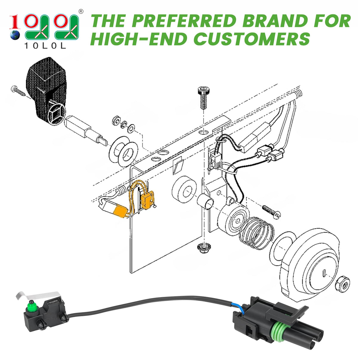 10L0L EZGO DCS forward switch 1996-2002 highlights OEM compatibility