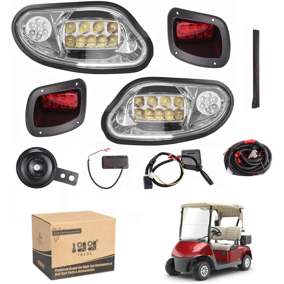 10L0L EZGO Freedom left front headlight improves nighttime visibility