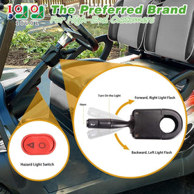 10L0L EZGO Freedom right front headlight improves nighttime visibility