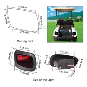 10L0L EZGO Freedom right rear taillight enhances signaling