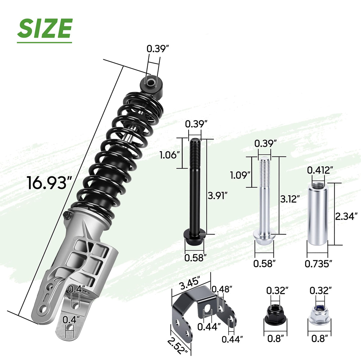 10L0L EZGO Gen4 RXV/Freedom front shock ready for installation