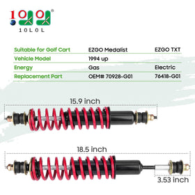 10L0L EZGO heavy-duty coil springs deliver smoother handling under added load.