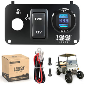10L0L EZGO key switch panel front view for easy installation and broad compatibility.