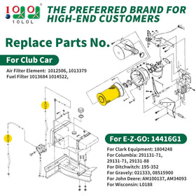 10L0L EZGO Marathon fuel filter ensures clean fuel flow