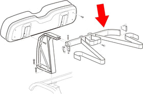 10L0L EZGO RXV bag rack strap securing a golf bag