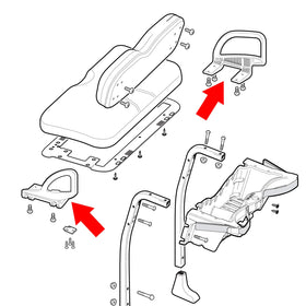 10L0L EZGO RXV installation guide for left and right rest.