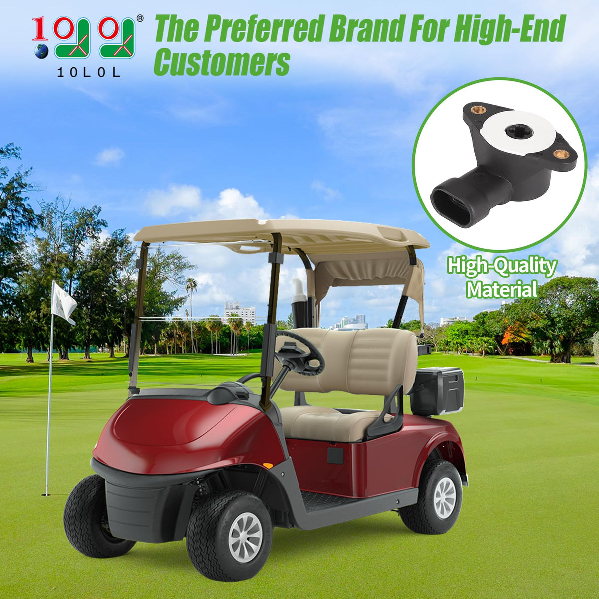 10L0L EZGO RXV brake pedal sensor for reliable stopping feel