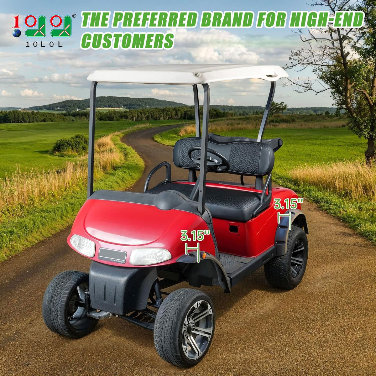 10L0L EZGO RXV front-right fender flare for rock and mud protection