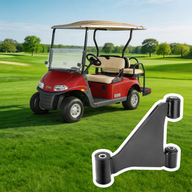 10L0L EZGO RXV A-Arm installed in front suspension for smoother ride.