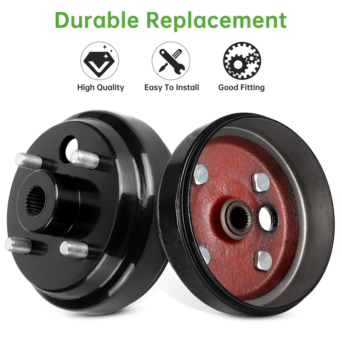 10L0L EZGO RXV brake drum hub compatible replacement.