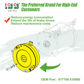 10L0L EZGO RXV brake side view highlighting compact installation