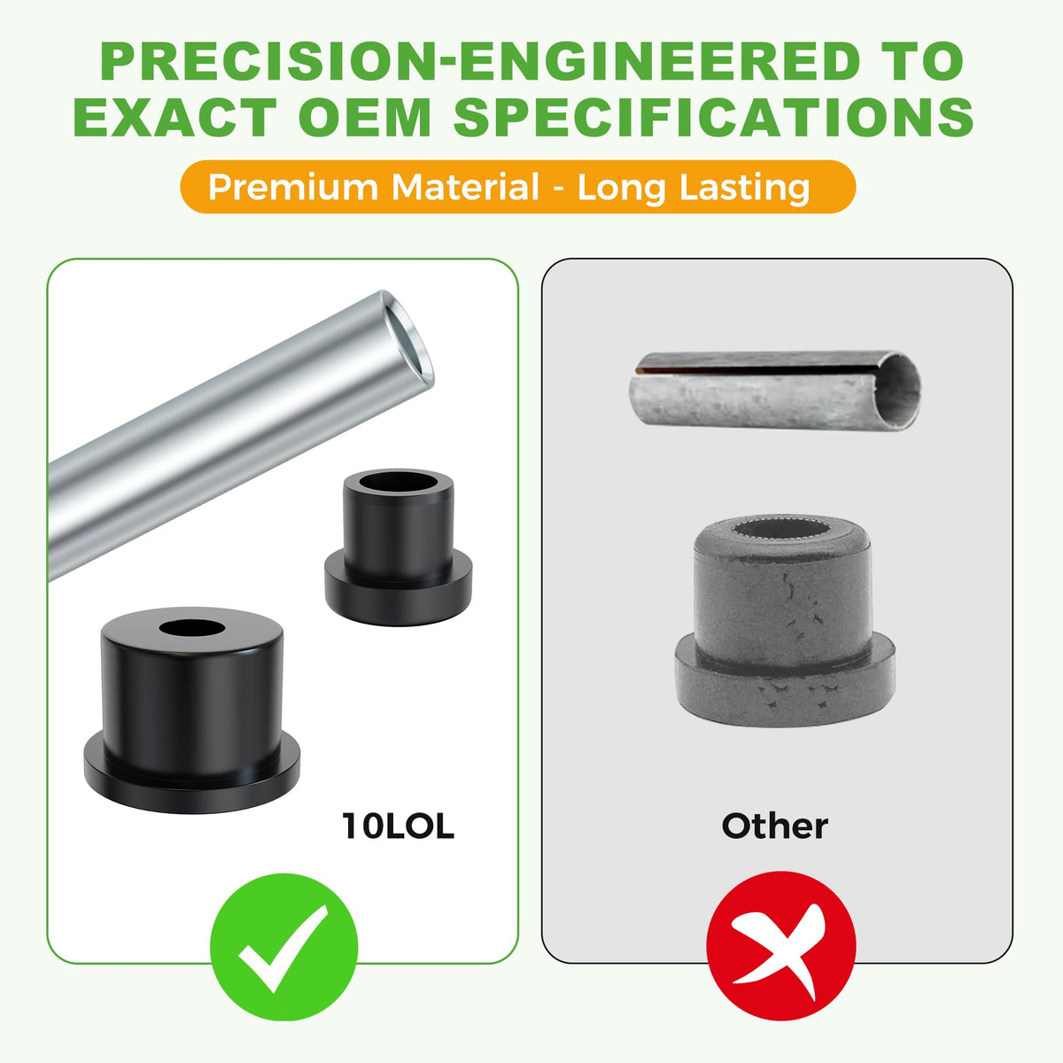 Installation-ready 10L0L EZGO RXV bushing kit for easy replacement
