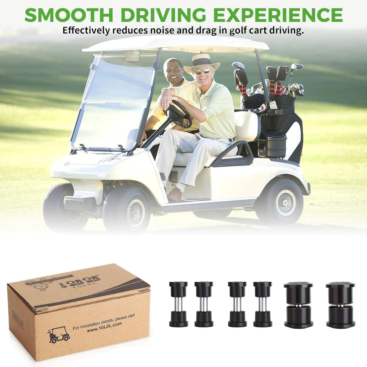 10L0L EZGO RXV kit packaging and components shown