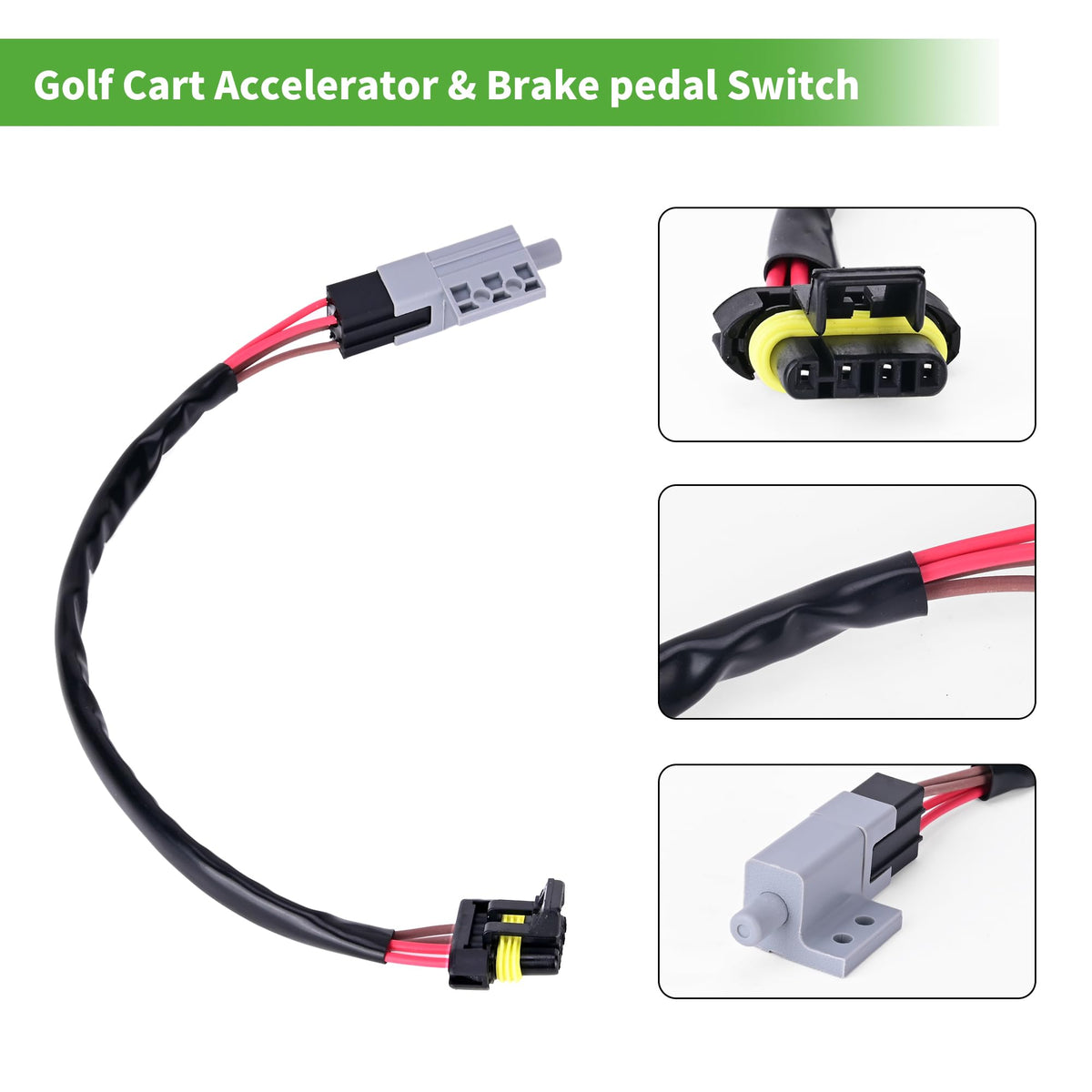 10L0L EZGO RXV pedal switch installation area with mounting points.