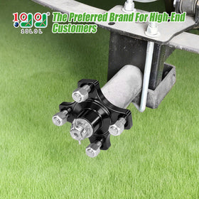 10L0L EZGO RXV rear hub side view shows durable metal alloy.