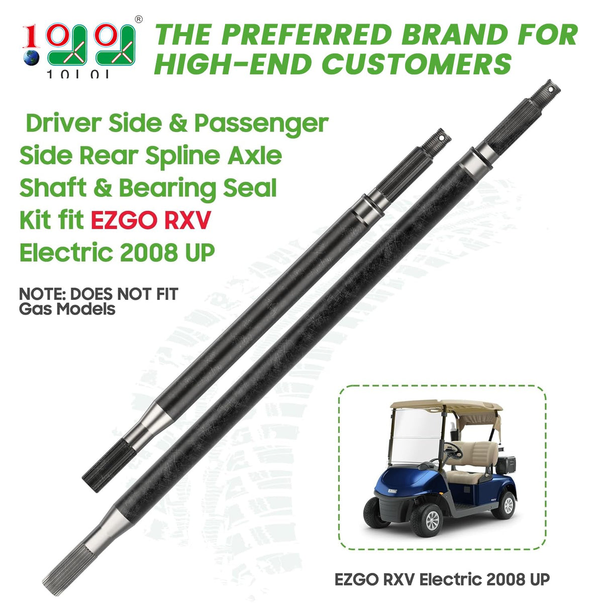 10L0L EZGO RXV rear axle passenger-side shaft replacement