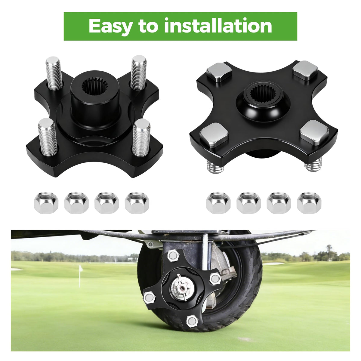 10L0L EZGO RXV rear hub location guide for smoother install.