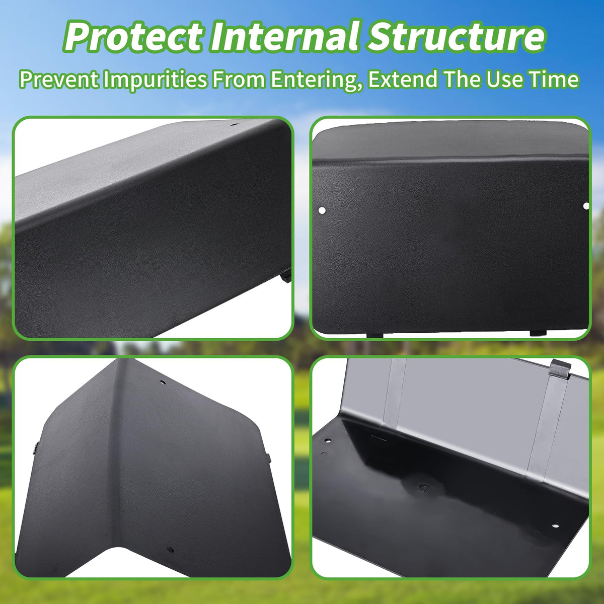 10L0L EZGO RXV rear panel fitment guide ensures proper alignment.