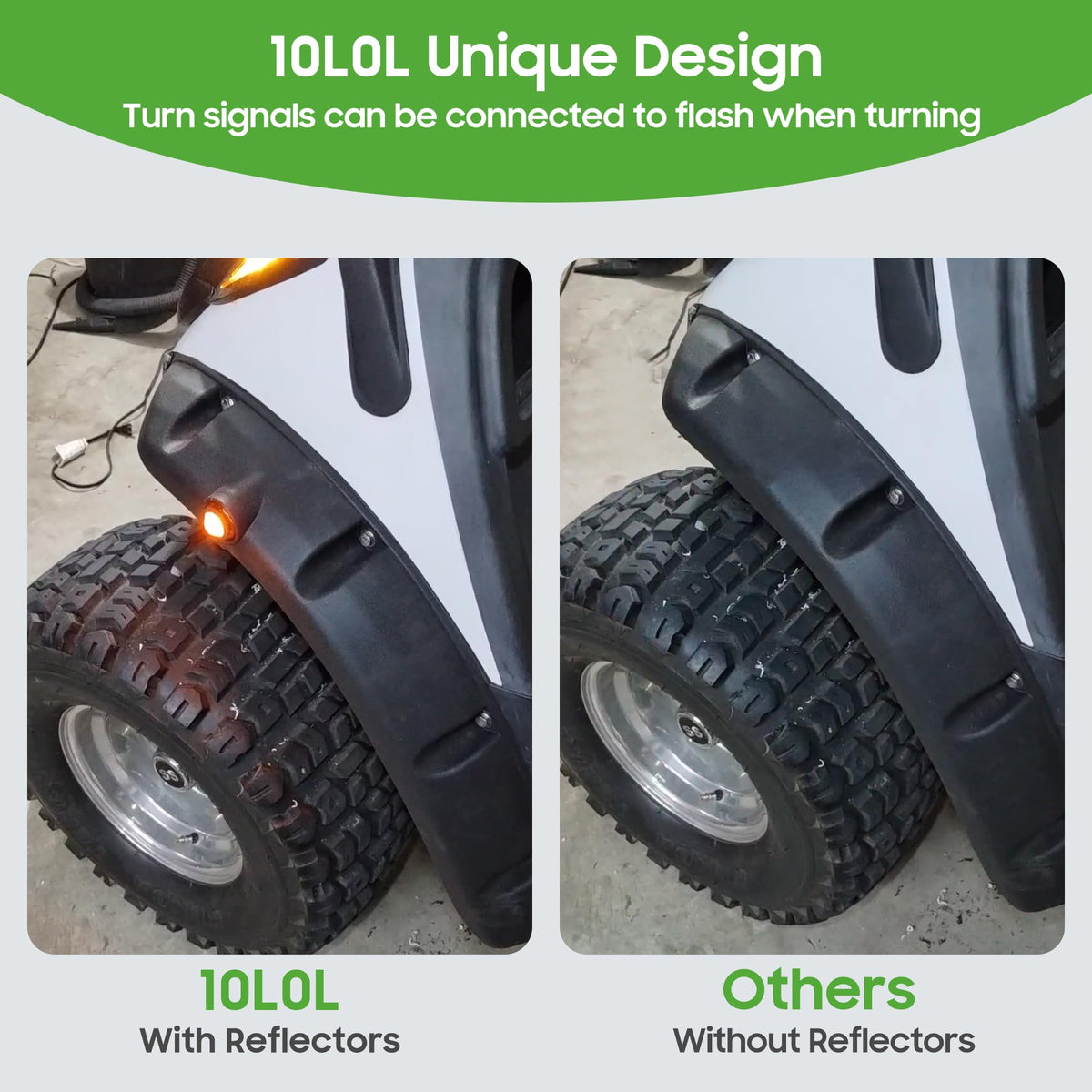 10L0L fender flares with round reflectors boost RXV visibility.