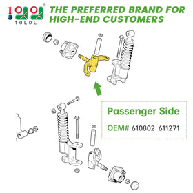 10L0L EZGO RXV spindle assembly 2008-up supports reliable ride quality.