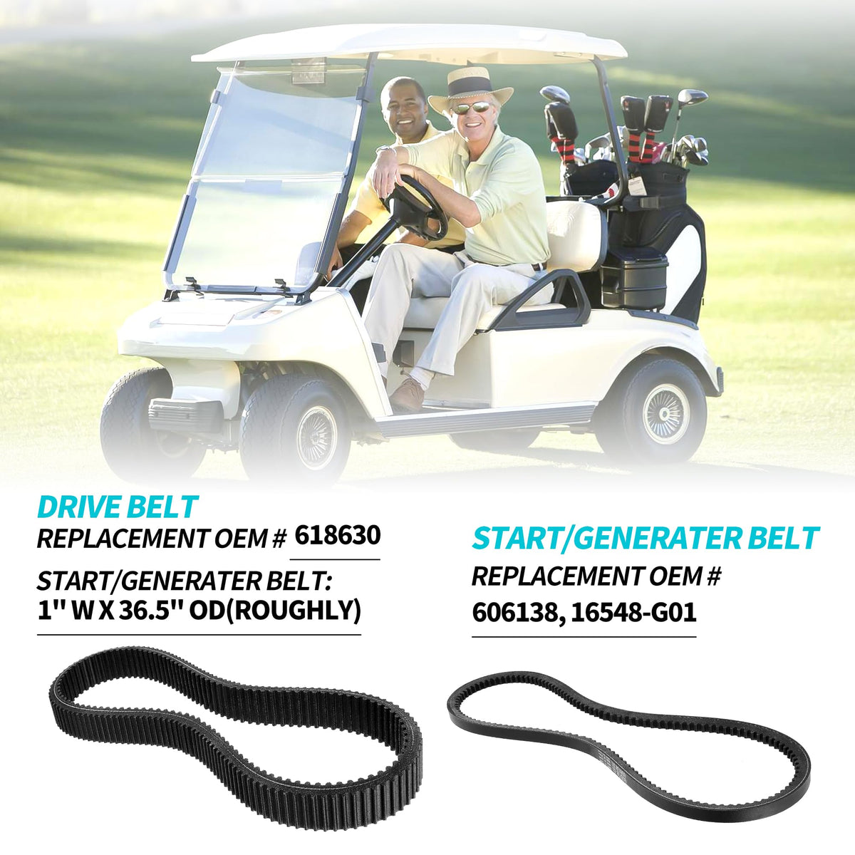 EZGO RXV TXT belt replacement by 10L0L supports quieter, steadier rides.