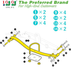 10L0L EZGO RXV urethane bushings reduce play and noise.