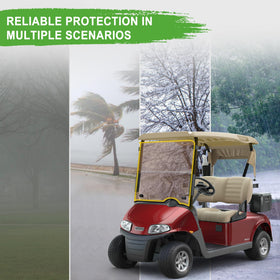 10L0L EZGO RXV tinted windshield reduces glare on sunny days