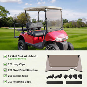 10L0L EZGO RXV windshield protects eyes from rain and dust
