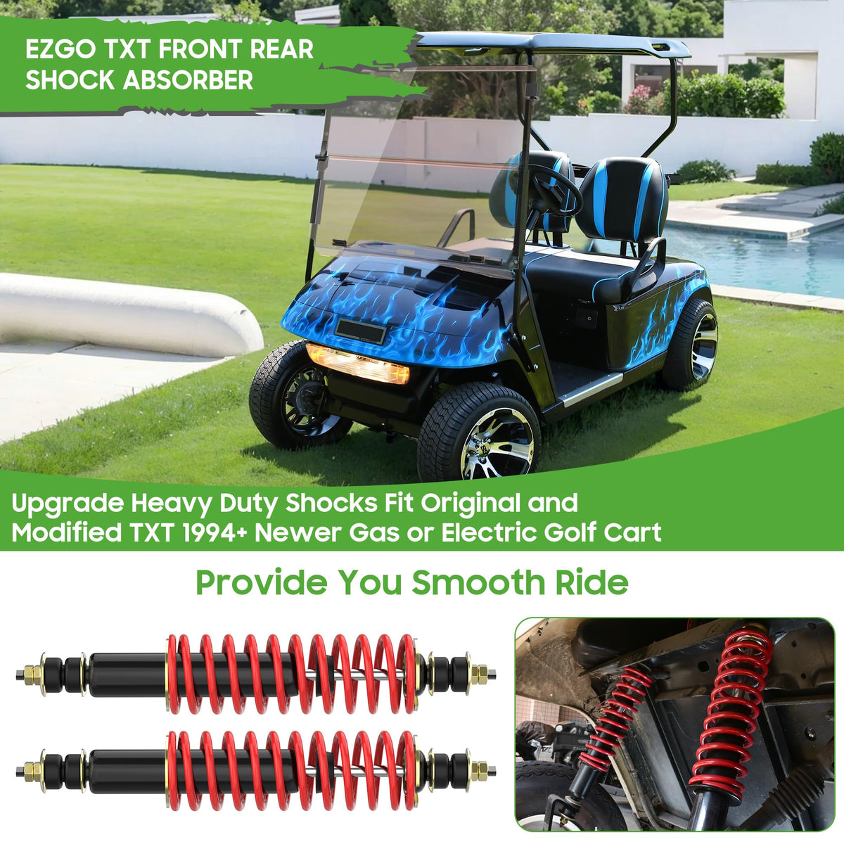 10L0L EZGO shock bushings kit supports easy installation