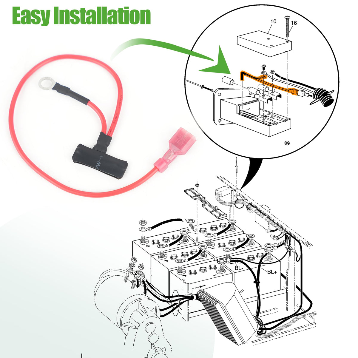 10L0L ST Express EZGO charging sensor for reliable cycles