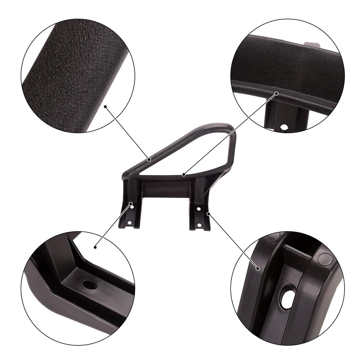 10L0L EZGO TXT right arm rest hip restraint installed for passenger comfort.