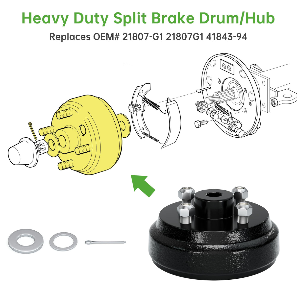 10L0L EZGO TXT 1-inch lug compatibility for solid installation.