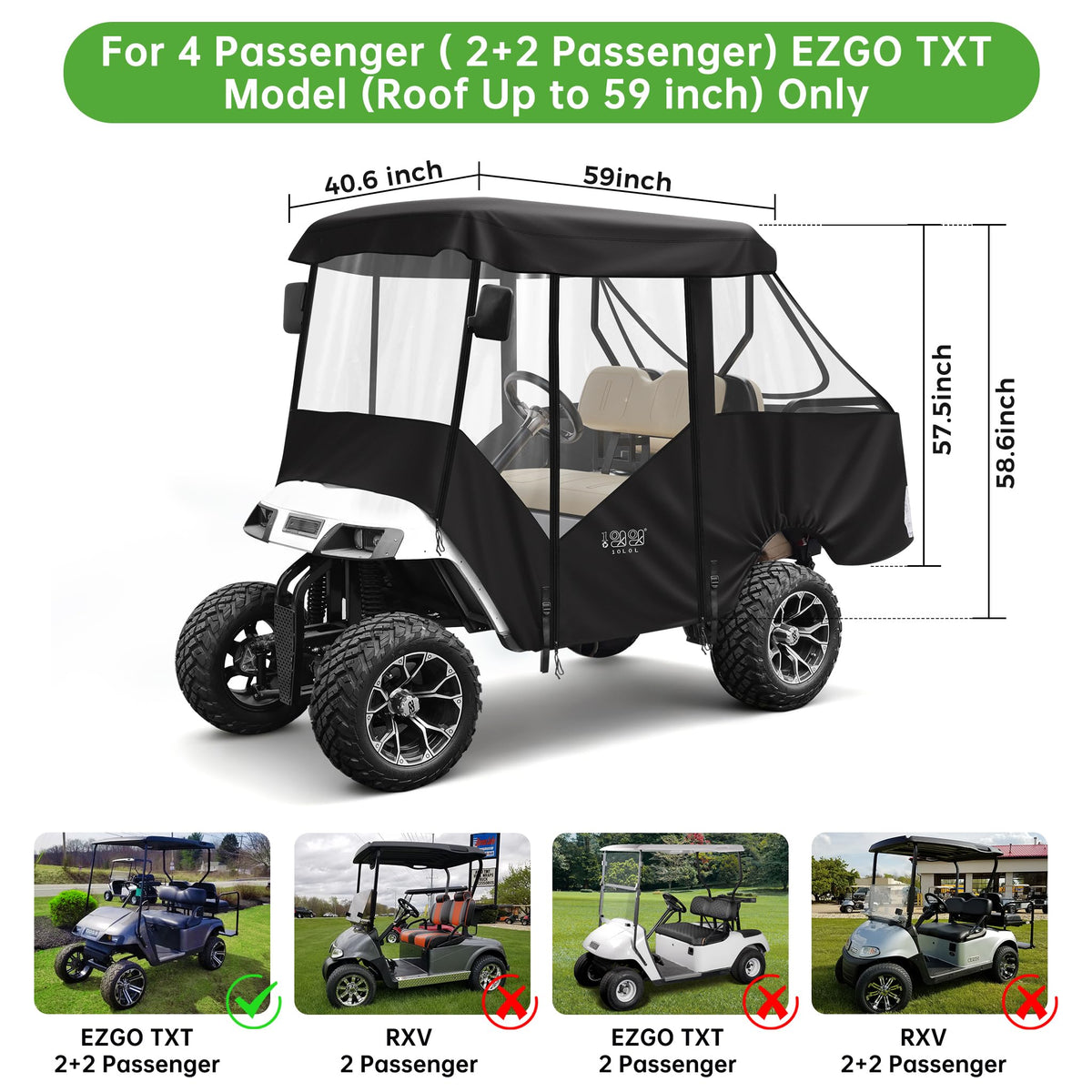 10L0L EZGO TXT enclosure metal fixing hooks secure against wind