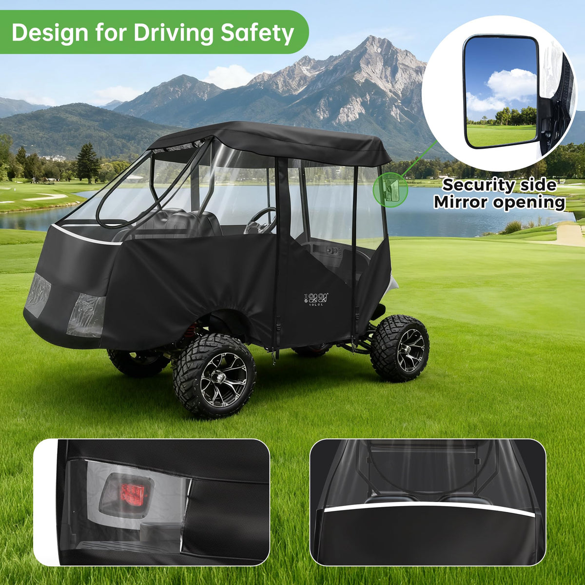 10L0L EZGO TXT enclosure rear zipper window for accessing clubs