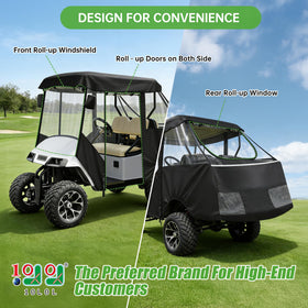 10L0L EZGO TXT enclosure side door open for easy entry