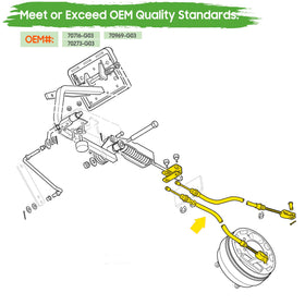 10L0L EZGO TXT brake cable assembly ready for quick install.