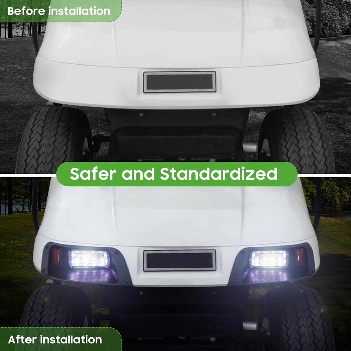 10L0L EZGO TXT brake lights boost cart safety during stops.