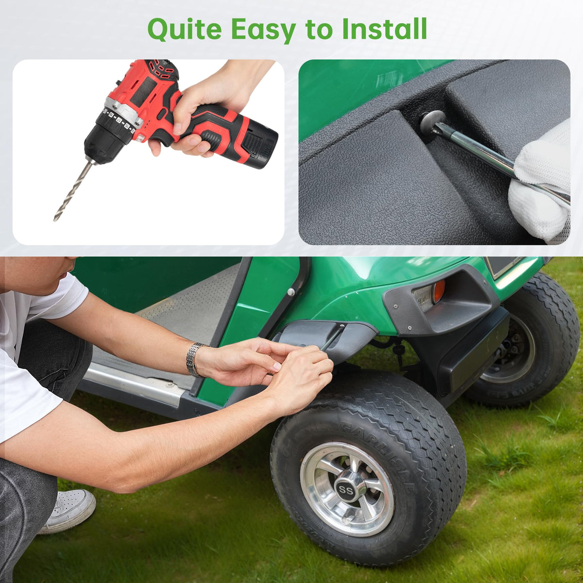 10L0L EZGO TXT fender flare assembly-ready front and rear