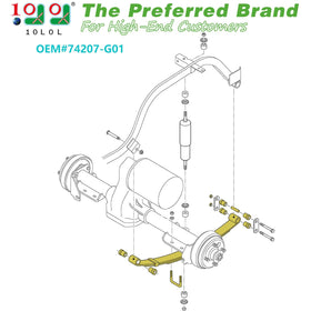 10L0L EZGO TXT four-leaf springs add stiffness for better stability.