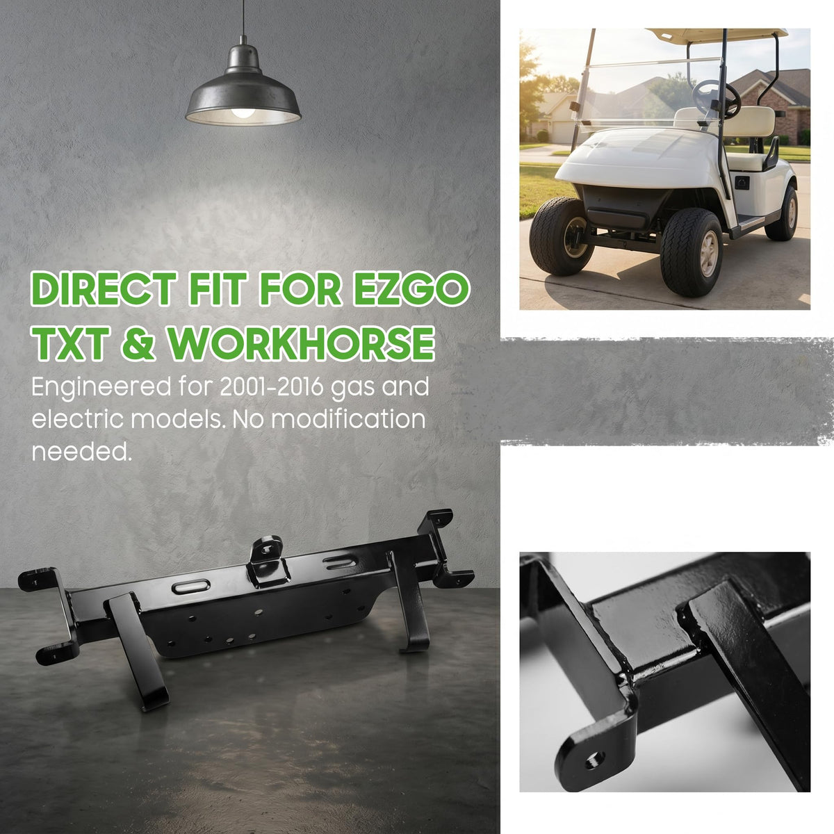 10L0L ezgo-txt-front-axle-weldment ensures precise alignment on 2001+ carts