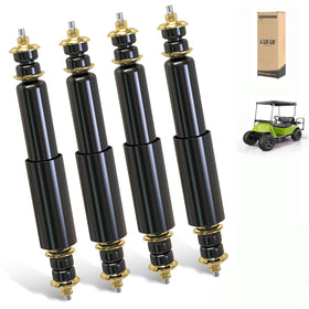10L0L EZGO TXT front left shock improves ride quality on rough courses