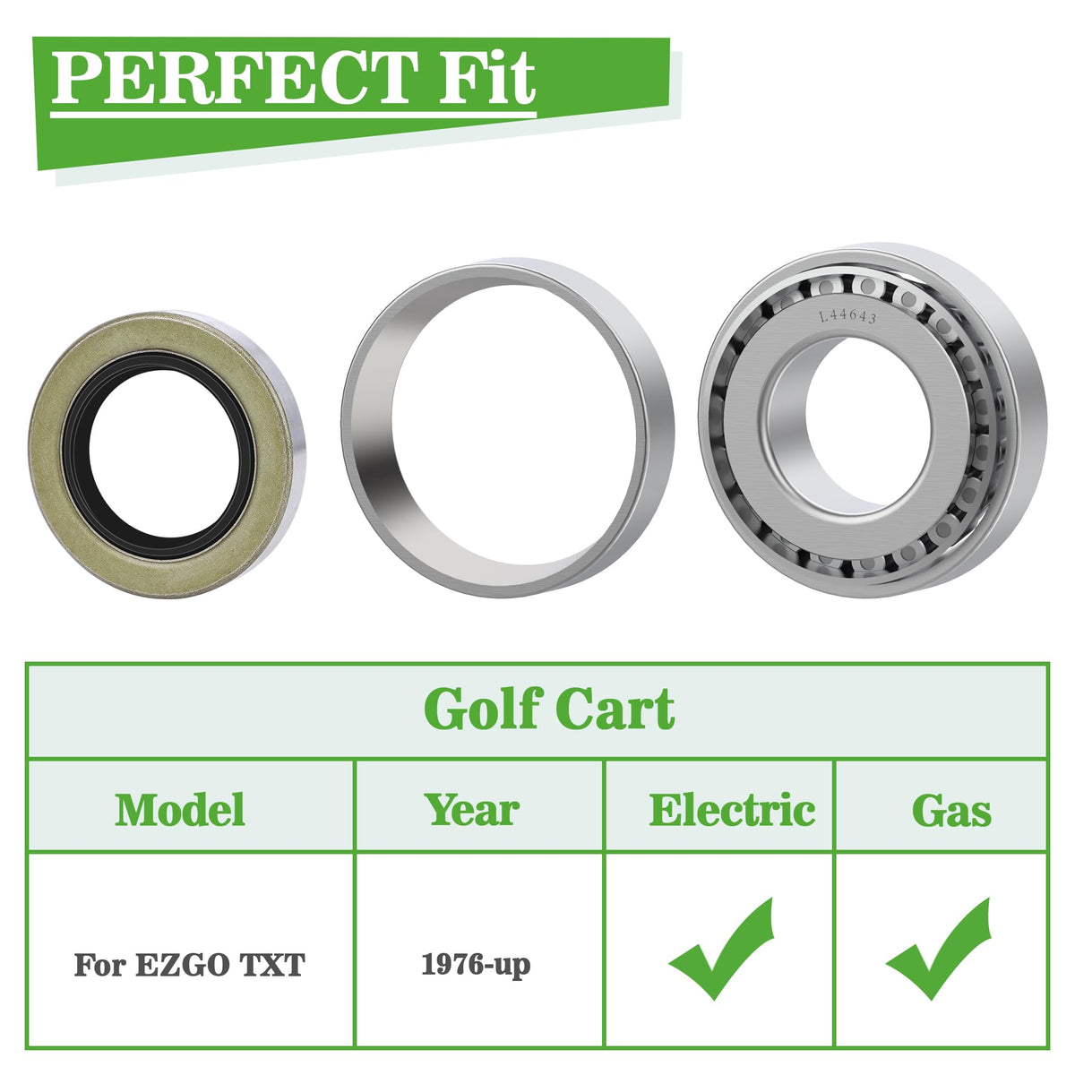 10L0L EZGO TXT front-wheel kit 2-pack ideal for maintenance.